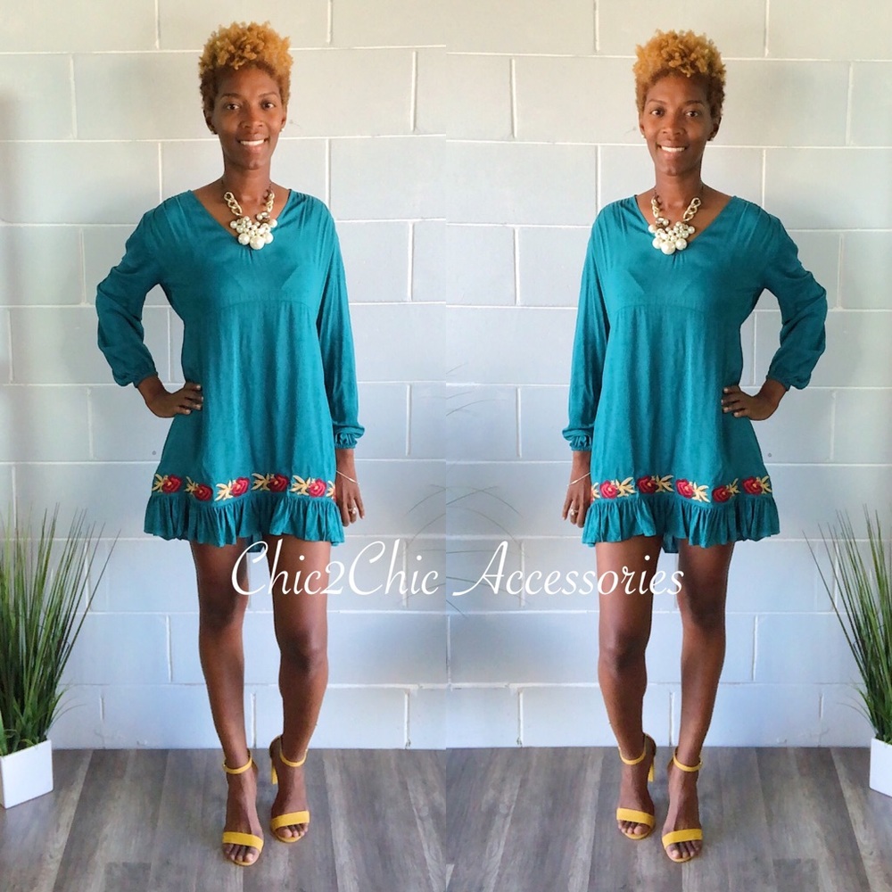 Embroidered Hem Dress/Tunic 💗
